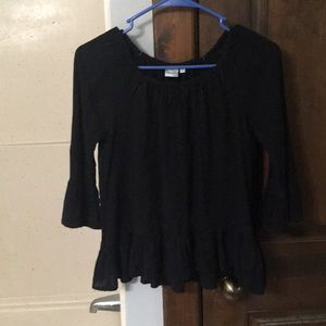 Black long sleeve blouse